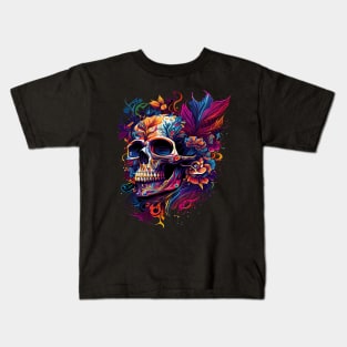 Floral Skull Kids T-Shirt